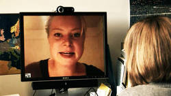 Johanna Wilms per Skype aus Kanada